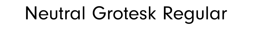 Neutral Grotesk Regular