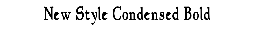 New Style Condensed Bold