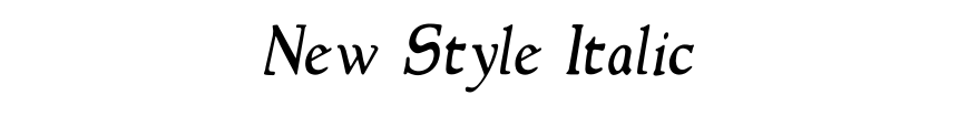 New Style Italic