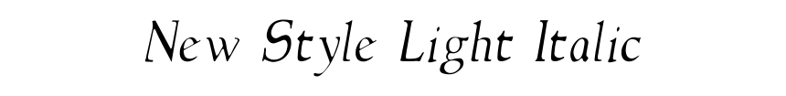 New Style Light Italic