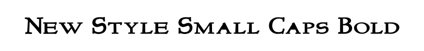 New Style Small Caps Bold