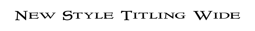 New Style Titling Wide