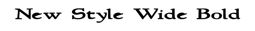 New Style Wide Bold