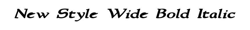 New Style Wide Bold Italic