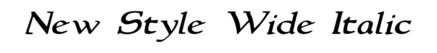 New Style Wide Italic