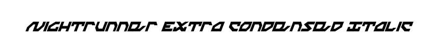 Nightrunner Extra Condensed Italic