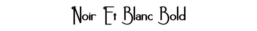 Noir Et Blanc Bold