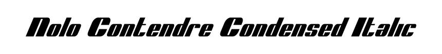 Nolo Contendre Condensed Italic