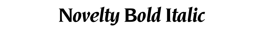 Novelty Bold Italic