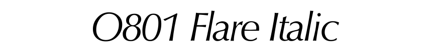 O801 Flare Italic