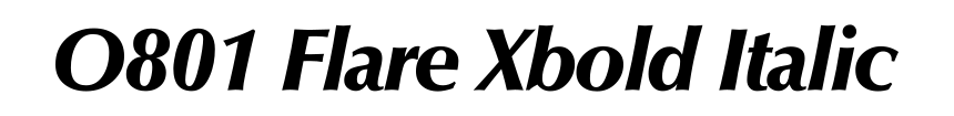 O801 Flare Xbold Italic