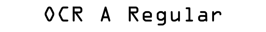 OCR A Regular