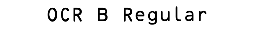 OCR B Regular