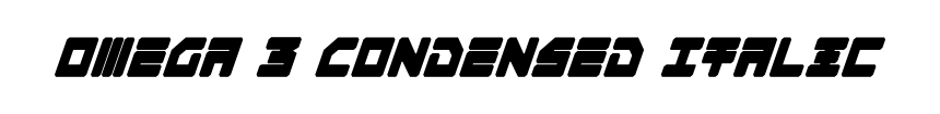 Omega 3 Condensed Italic