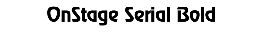OnStage Serial Bold