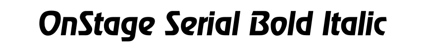 OnStage Serial Bold Italic