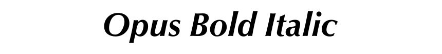 Opus Bold Italic