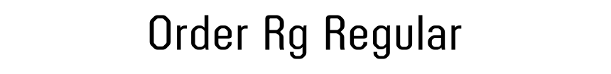 Order Rg Regular