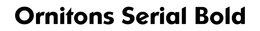 Ornitons Serial Bold