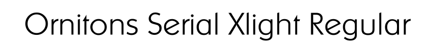 Ornitons Serial Xlight Regular