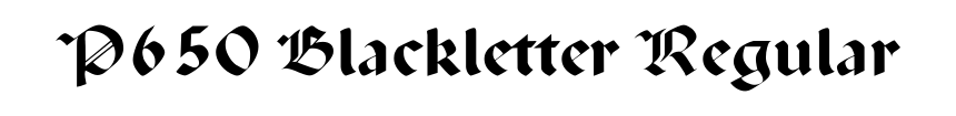 P650 Blackletter Regular