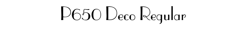 P650 Deco Regular