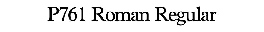 P761 Roman Regular