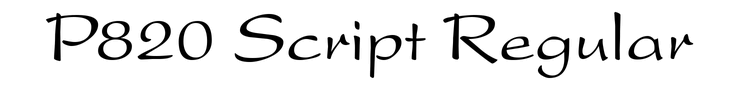 P820 Script Regular preview