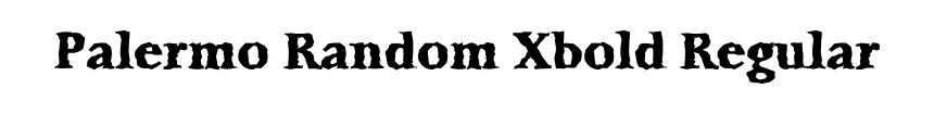 Palermo Random Xbold Regular
