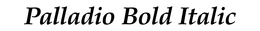 Palladio Bold Italic