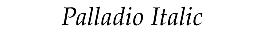 Palladio Italic