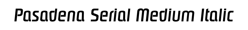 Pasadena Serial Medium Italic