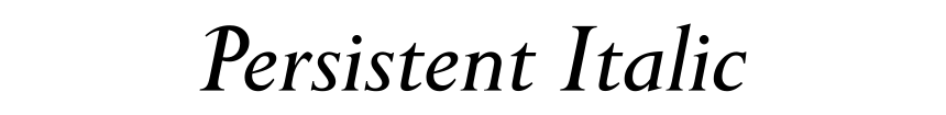 Persistent Italic