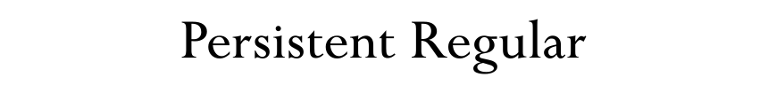 Persistent Regular