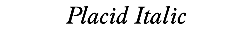 Placid Italic
