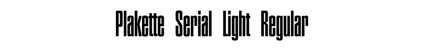 Plakette Serial Light Regular