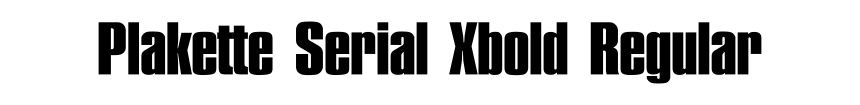 Plakette Serial Xbold Regular