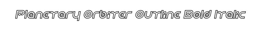 Planetary Orbiter Outline Bold Italic
