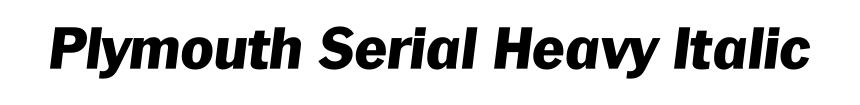 Plymouth Serial Heavy Italic