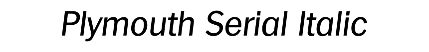 Plymouth Serial Italic