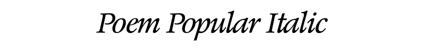 Poem Popular Italic