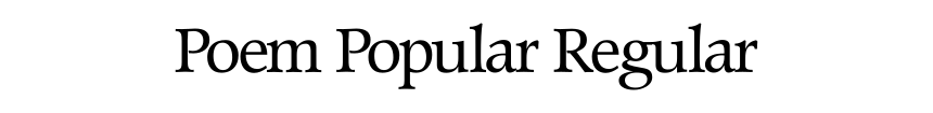 Poem Popular Regular