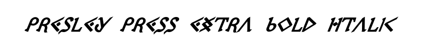 Presley Press Extra Bold Italic
