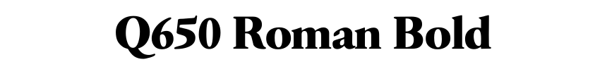 Q650 Roman Bold