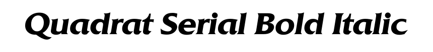 Quadrat Serial Bold Italic
