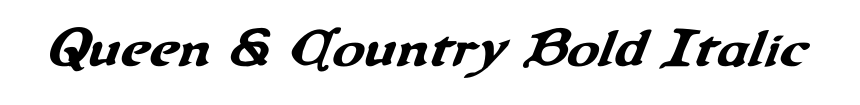 Queen & Country Bold Italic