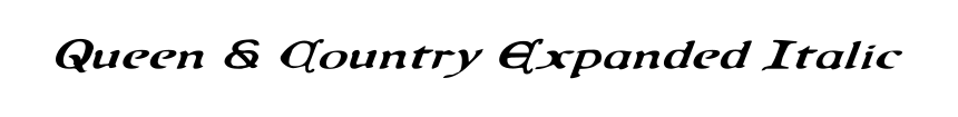 Queen & Country Expanded Italic