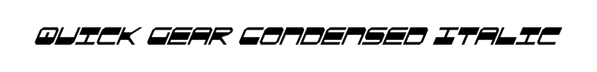 Quick Gear Condensed Italic