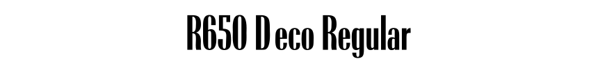 R650 Deco Regular