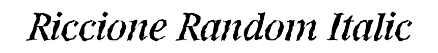 Riccione Random Italic